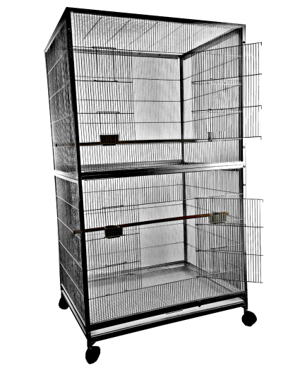 Parrot-Supplies Virginia Premium Extra Large Flight Cage / Indoor Aviary - Black